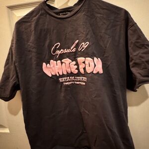 Black T-Shirt with Pink Accents